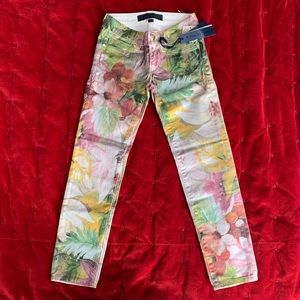 Juicy Couture girl tropical foil Jean size 6 NWT